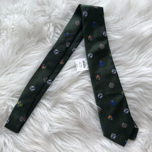 J.Crew Ludlow‎ Neck Tie One Size Green Sweatshirt Embroidered NWT